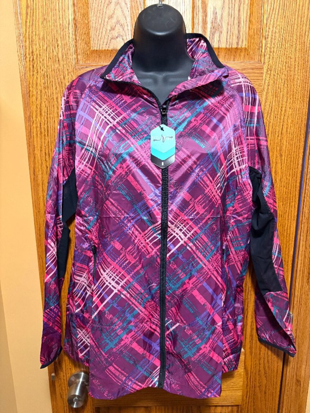NWT Rise by LuLaRoe Lightweight Zip Windbreaker Jacket | Medium | Pink Purple